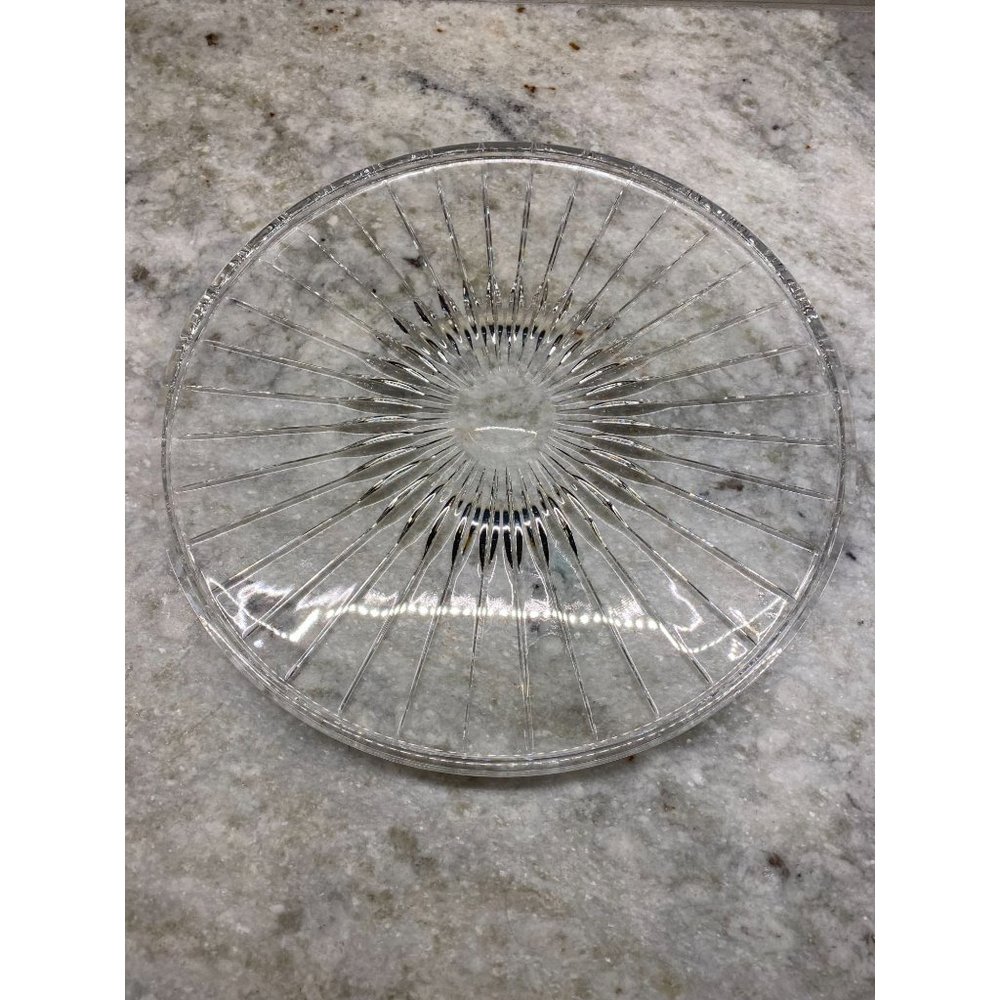 Lead Crystal Starburst Cake Plate